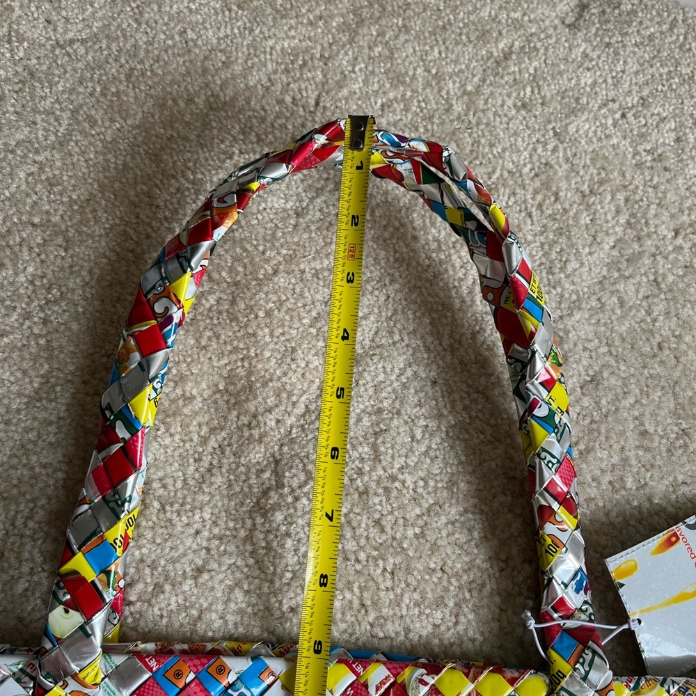 Eco Vie Environmentally Friendly Philippines Recycled Multicolor Braided Tote - Picture 7 of 8